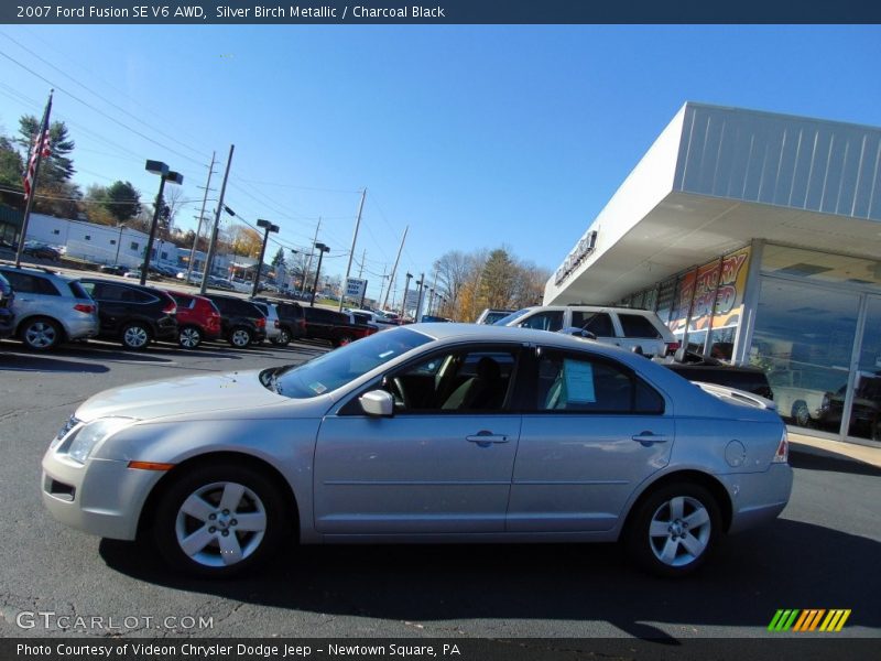 Silver Birch Metallic / Charcoal Black 2007 Ford Fusion SE V6 AWD
