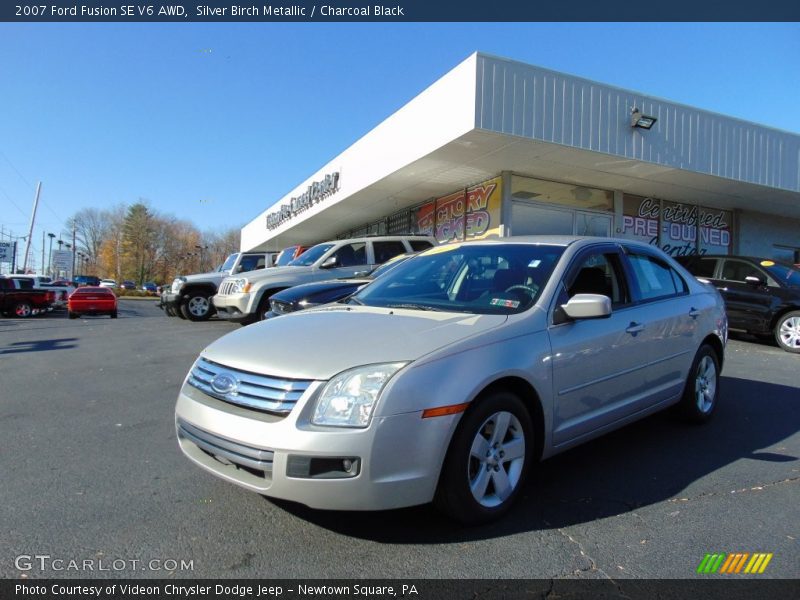 Silver Birch Metallic / Charcoal Black 2007 Ford Fusion SE V6 AWD