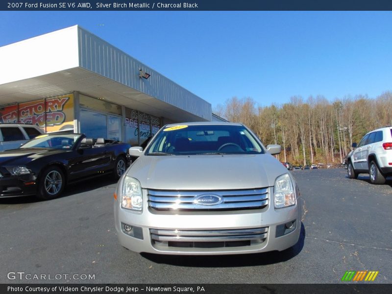 Silver Birch Metallic / Charcoal Black 2007 Ford Fusion SE V6 AWD
