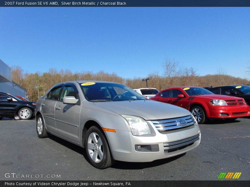 Silver Birch Metallic / Charcoal Black 2007 Ford Fusion SE V6 AWD