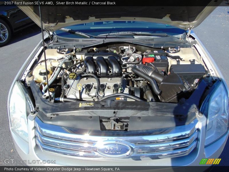 Silver Birch Metallic / Charcoal Black 2007 Ford Fusion SE V6 AWD