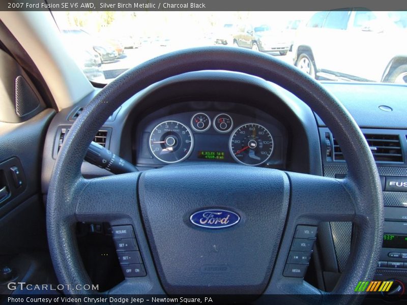 Silver Birch Metallic / Charcoal Black 2007 Ford Fusion SE V6 AWD