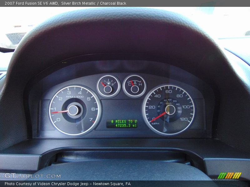 Silver Birch Metallic / Charcoal Black 2007 Ford Fusion SE V6 AWD