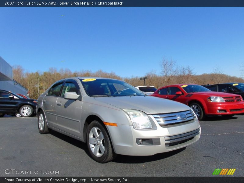 Silver Birch Metallic / Charcoal Black 2007 Ford Fusion SE V6 AWD