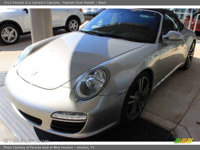 Platinum Silver Metallic / Black 2012 Porsche 911 Carrera S Cabriolet