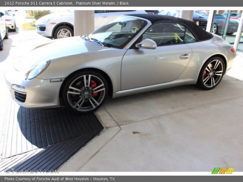 Platinum Silver Metallic / Black 2012 Porsche 911 Carrera S Cabriolet