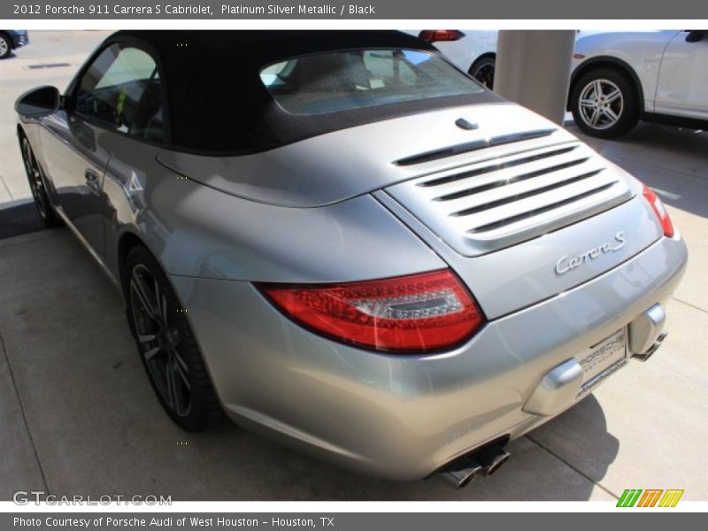 Platinum Silver Metallic / Black 2012 Porsche 911 Carrera S Cabriolet