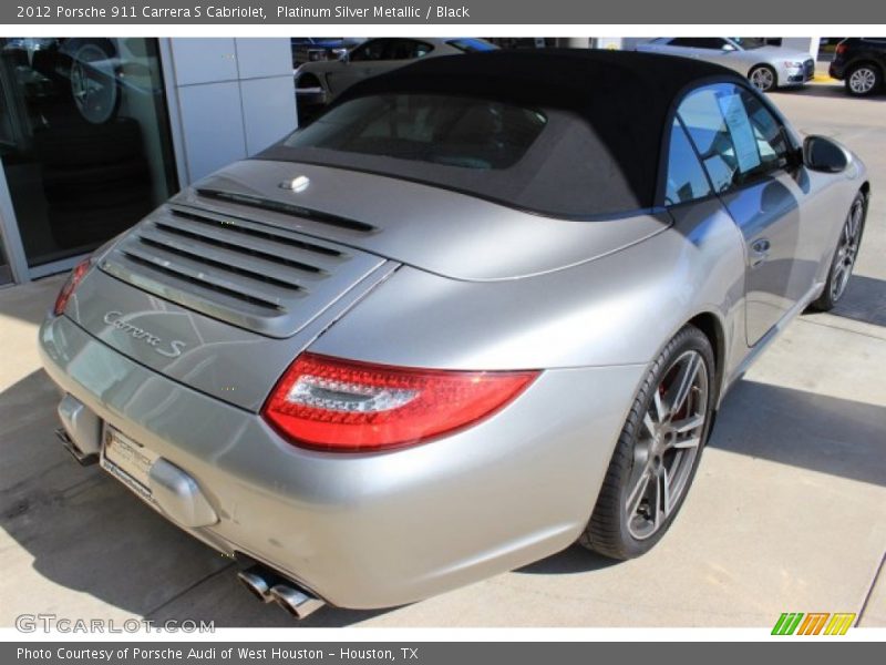 Platinum Silver Metallic / Black 2012 Porsche 911 Carrera S Cabriolet
