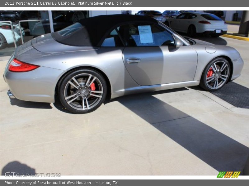 Platinum Silver Metallic / Black 2012 Porsche 911 Carrera S Cabriolet