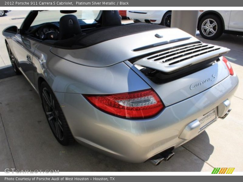 Platinum Silver Metallic / Black 2012 Porsche 911 Carrera S Cabriolet