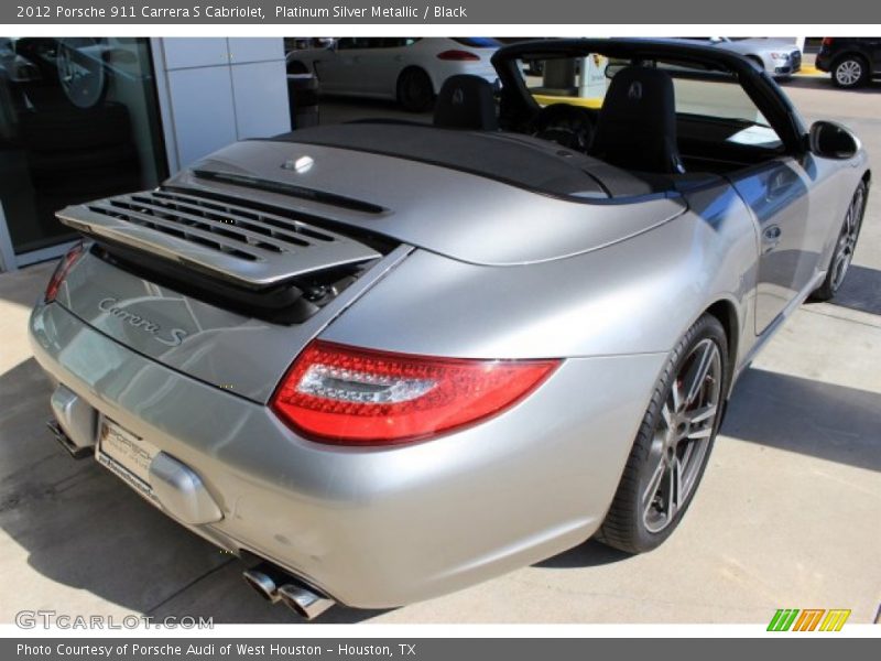 Platinum Silver Metallic / Black 2012 Porsche 911 Carrera S Cabriolet