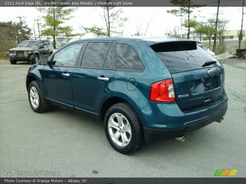 Mediterranean Blue Metallic / Medium Light Stone 2011 Ford Edge SEL