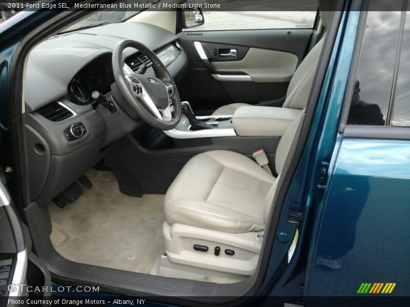 Mediterranean Blue Metallic / Medium Light Stone 2011 Ford Edge SEL