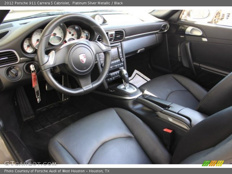 Platinum Silver Metallic / Black 2012 Porsche 911 Carrera S Cabriolet