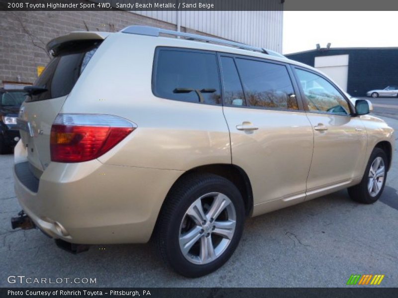 Sandy Beach Metallic / Sand Beige 2008 Toyota Highlander Sport 4WD