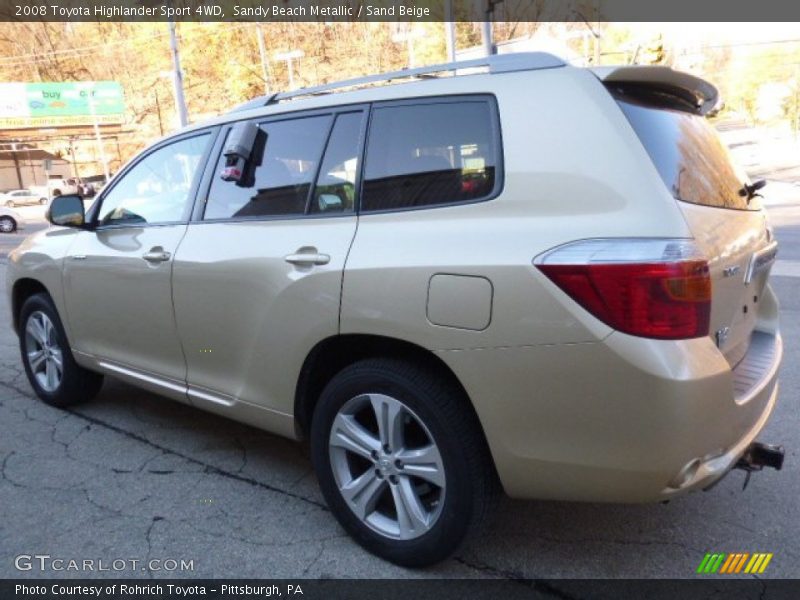 Sandy Beach Metallic / Sand Beige 2008 Toyota Highlander Sport 4WD