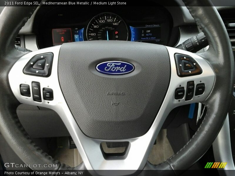 Mediterranean Blue Metallic / Medium Light Stone 2011 Ford Edge SEL