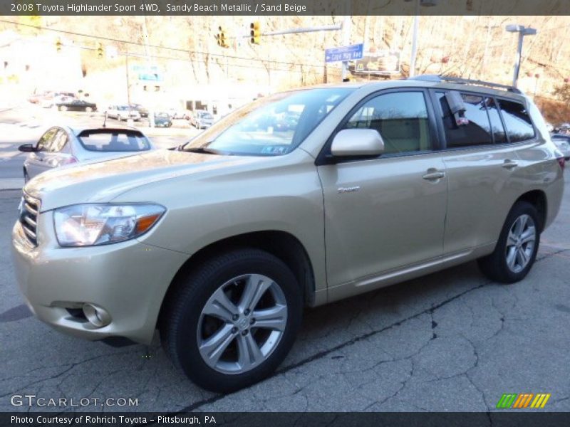Sandy Beach Metallic / Sand Beige 2008 Toyota Highlander Sport 4WD