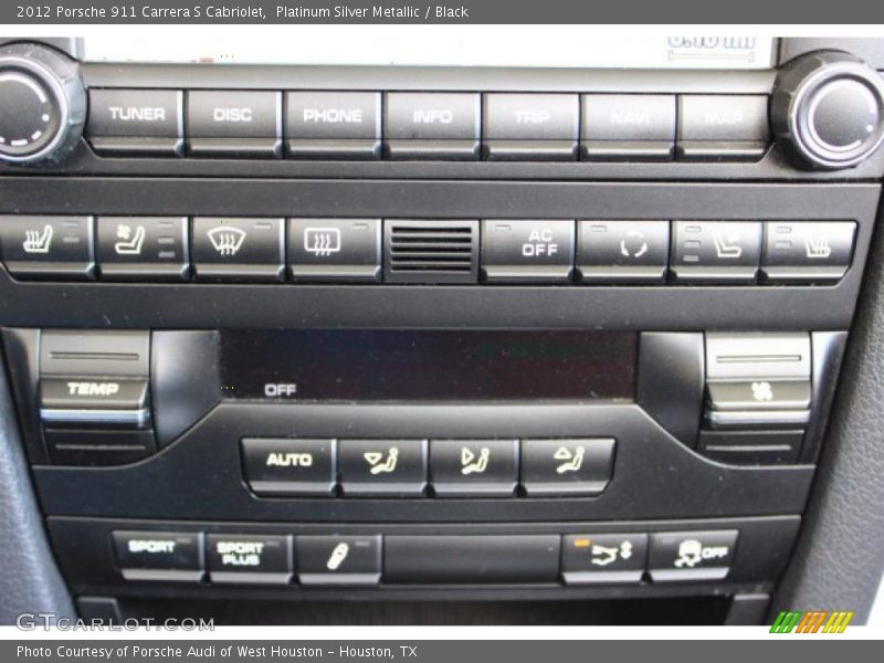Platinum Silver Metallic / Black 2012 Porsche 911 Carrera S Cabriolet