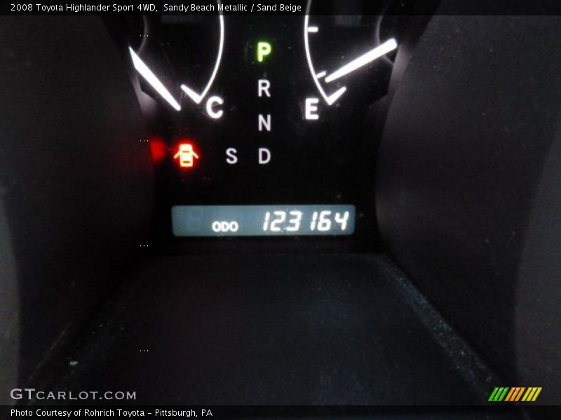 Sandy Beach Metallic / Sand Beige 2008 Toyota Highlander Sport 4WD