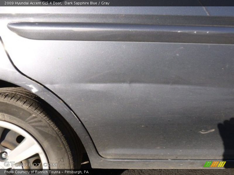 Dark Sapphire Blue / Gray 2009 Hyundai Accent GLS 4 Door