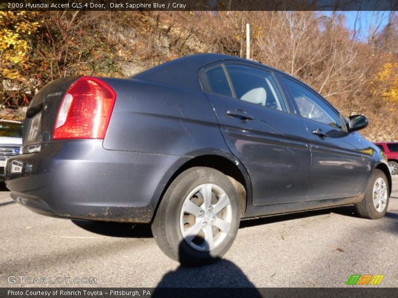 Dark Sapphire Blue / Gray 2009 Hyundai Accent GLS 4 Door