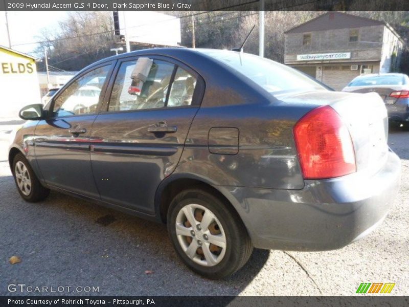 Dark Sapphire Blue / Gray 2009 Hyundai Accent GLS 4 Door