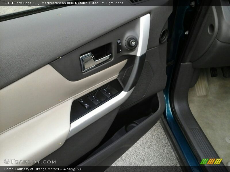 Mediterranean Blue Metallic / Medium Light Stone 2011 Ford Edge SEL