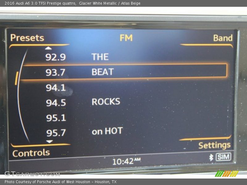 Glacier White Metallic / Atlas Beige 2016 Audi A6 3.0 TFSI Prestige quattro
