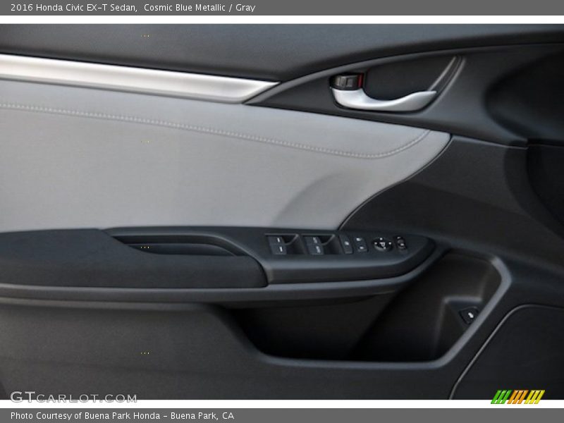 Cosmic Blue Metallic / Gray 2016 Honda Civic EX-T Sedan