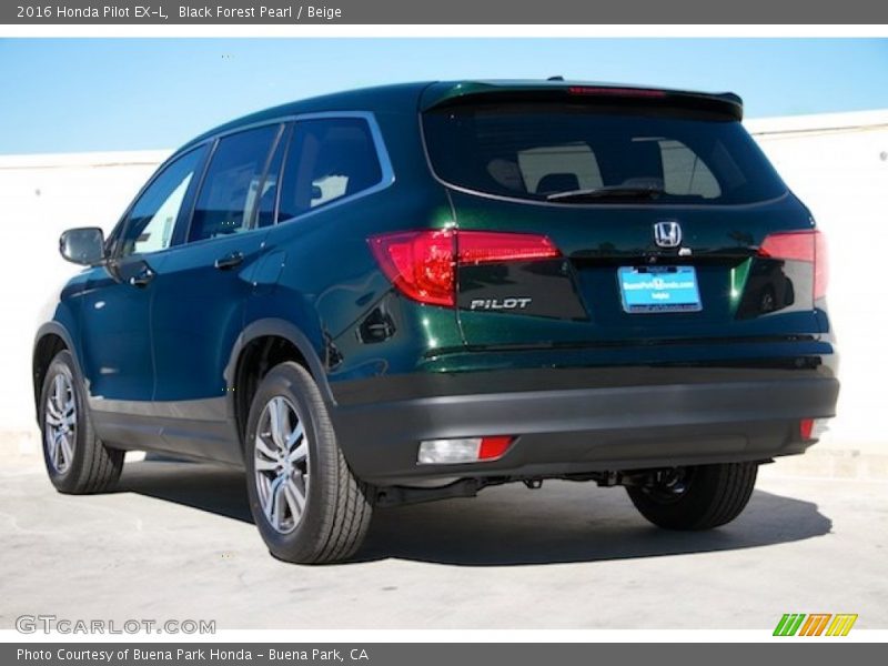 Black Forest Pearl / Beige 2016 Honda Pilot EX-L