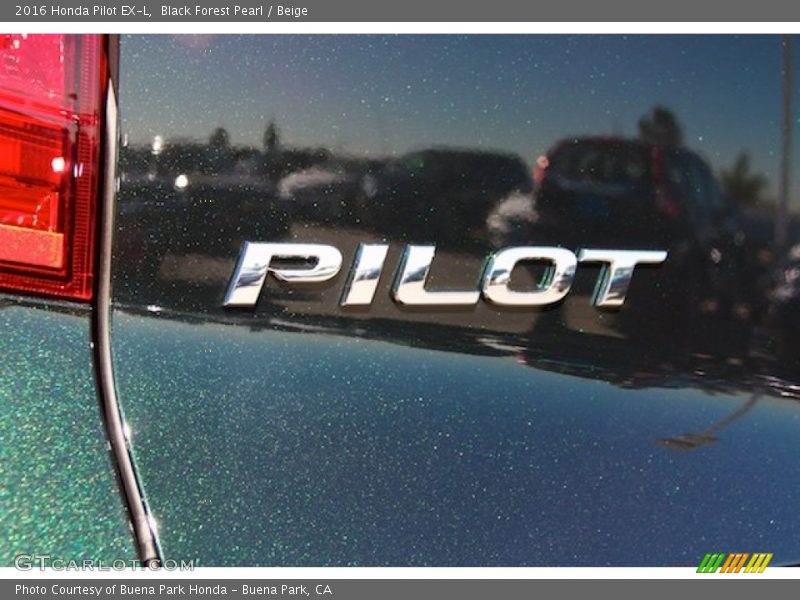 Black Forest Pearl / Beige 2016 Honda Pilot EX-L