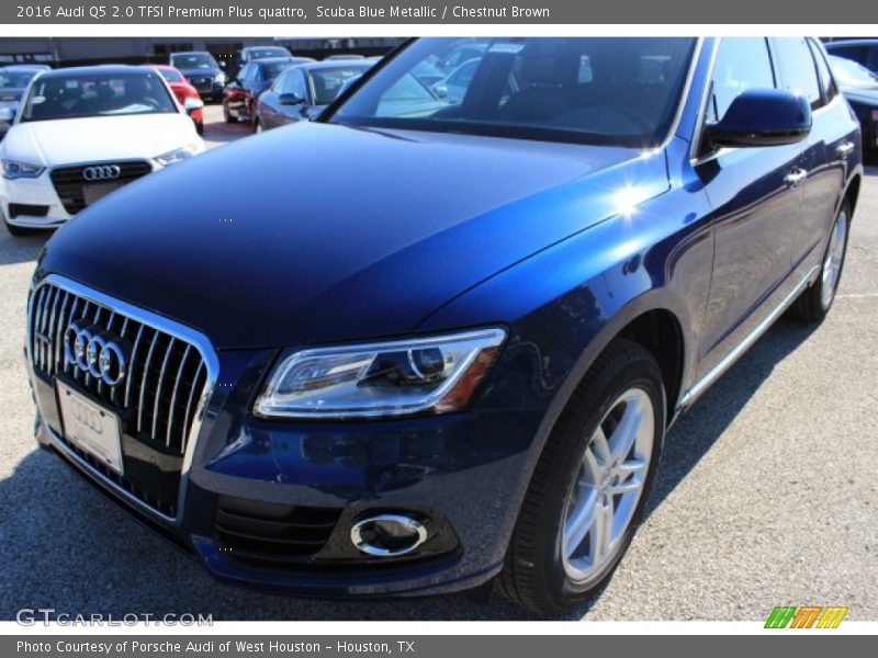 Scuba Blue Metallic / Chestnut Brown 2016 Audi Q5 2.0 TFSI Premium Plus quattro