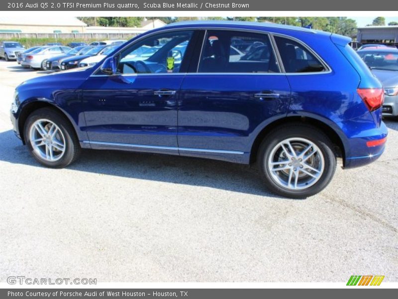 Scuba Blue Metallic / Chestnut Brown 2016 Audi Q5 2.0 TFSI Premium Plus quattro