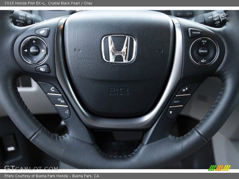 Crystal Black Pearl / Gray 2016 Honda Pilot EX-L