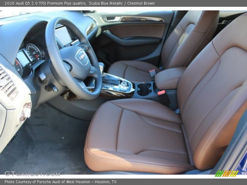 Scuba Blue Metallic / Chestnut Brown 2016 Audi Q5 2.0 TFSI Premium Plus quattro