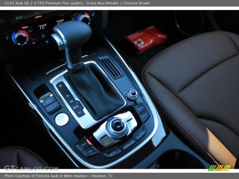 Scuba Blue Metallic / Chestnut Brown 2016 Audi Q5 2.0 TFSI Premium Plus quattro