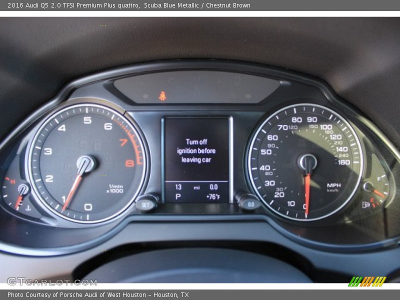 Scuba Blue Metallic / Chestnut Brown 2016 Audi Q5 2.0 TFSI Premium Plus quattro