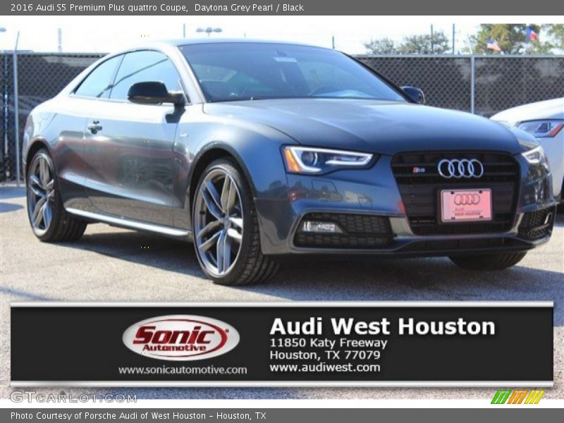 Daytona Grey Pearl / Black 2016 Audi S5 Premium Plus quattro Coupe