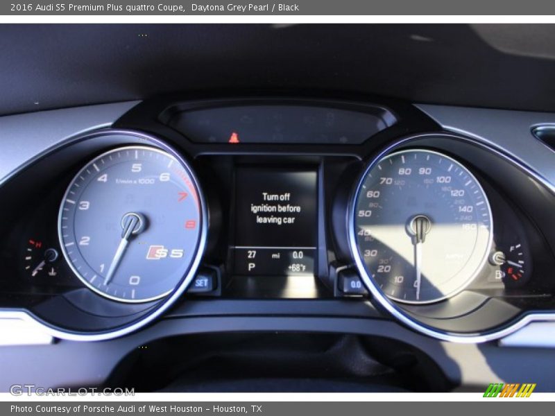 Daytona Grey Pearl / Black 2016 Audi S5 Premium Plus quattro Coupe