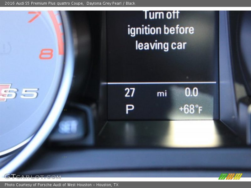 Daytona Grey Pearl / Black 2016 Audi S5 Premium Plus quattro Coupe