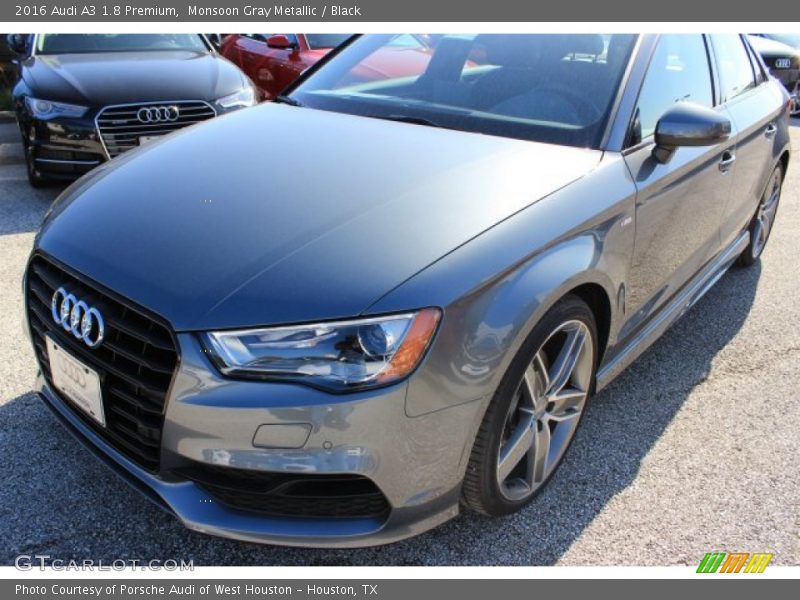 Monsoon Gray Metallic / Black 2016 Audi A3 1.8 Premium