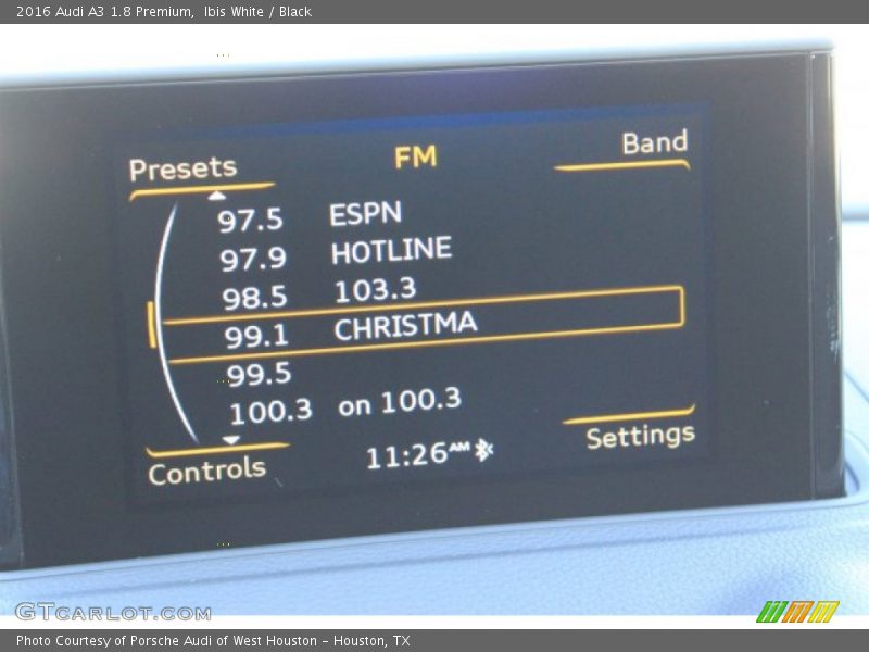 Ibis White / Black 2016 Audi A3 1.8 Premium