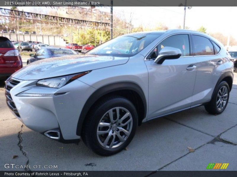Silver Lining Metallic / Black 2015 Lexus NX 200t AWD