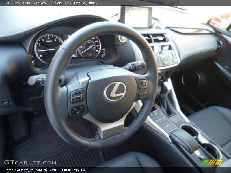 Silver Lining Metallic / Black 2015 Lexus NX 200t AWD