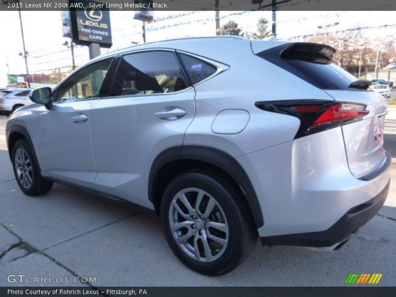 Silver Lining Metallic / Black 2015 Lexus NX 200t AWD
