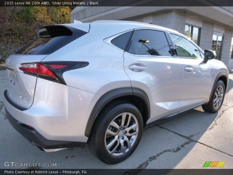 Silver Lining Metallic / Black 2015 Lexus NX 200t AWD