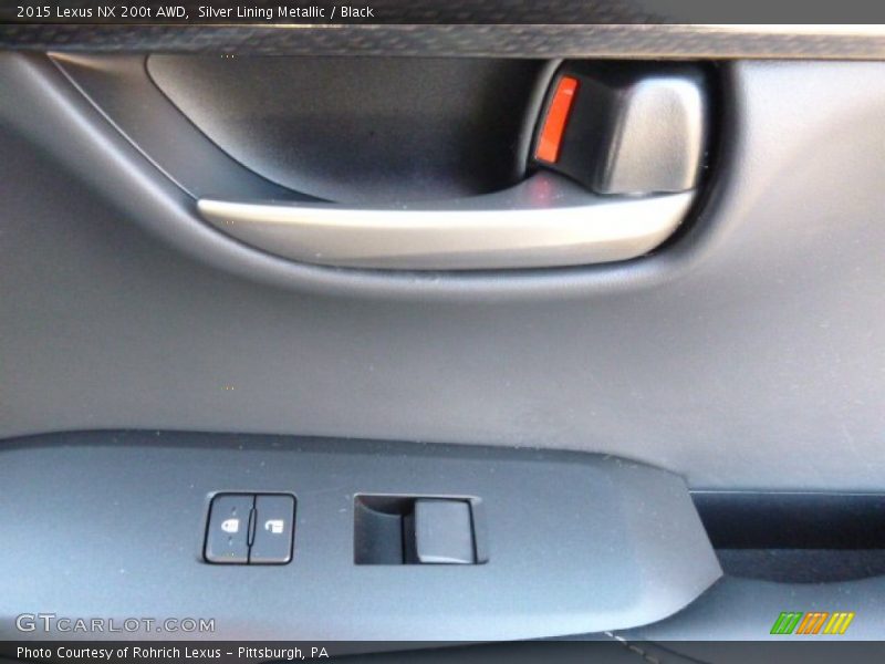 Silver Lining Metallic / Black 2015 Lexus NX 200t AWD