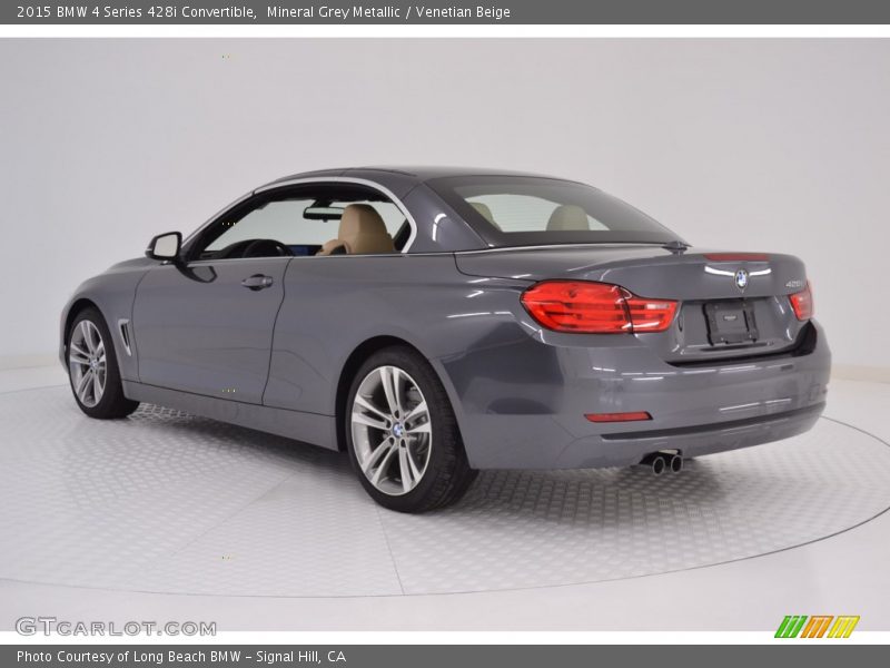 Mineral Grey Metallic / Venetian Beige 2015 BMW 4 Series 428i Convertible