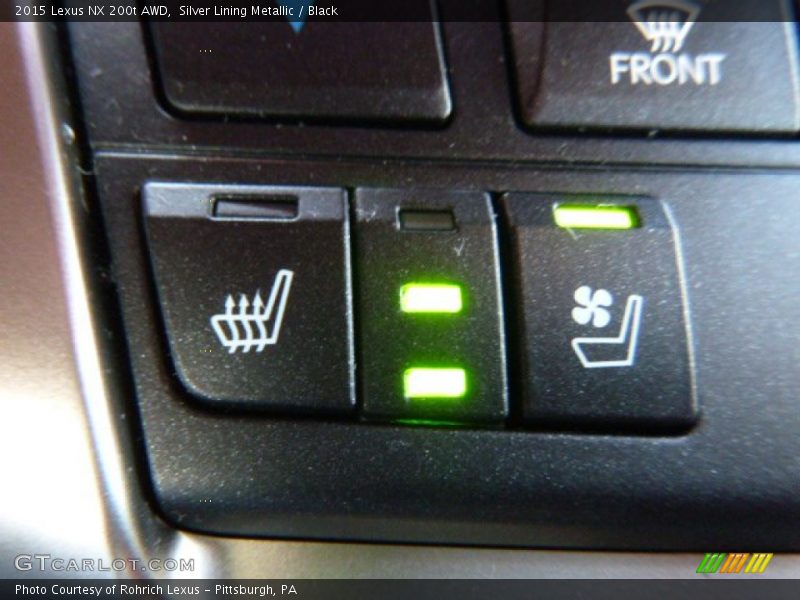 Silver Lining Metallic / Black 2015 Lexus NX 200t AWD